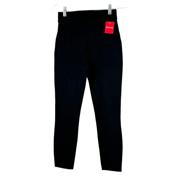 Spanx NWT The Perfect Black Pant Ankle Backseam Skinny Leggings Size XS Ponte - Picture 3 of 13